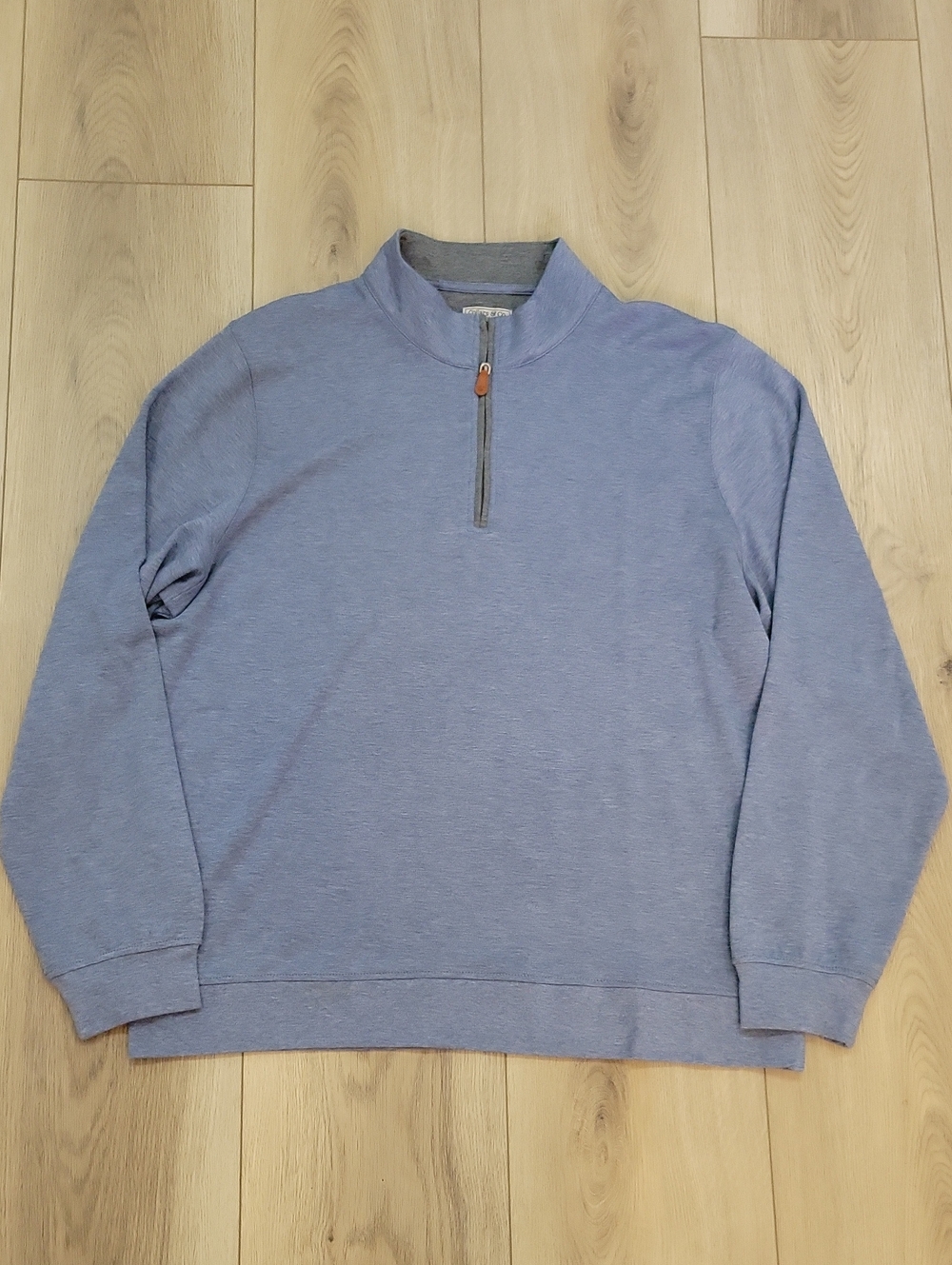 Men's Half-Zip Pullover Sweater in Light Blue